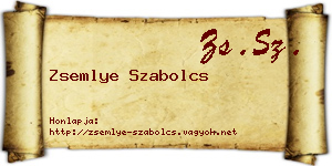 Zsemlye Szabolcs névjegykártya